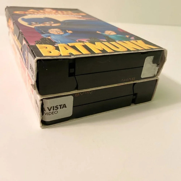 Lot of 2 Alvin and the Chipmunks VHS Tapes Go to the Movies Batmunk - Picture 4 of 10